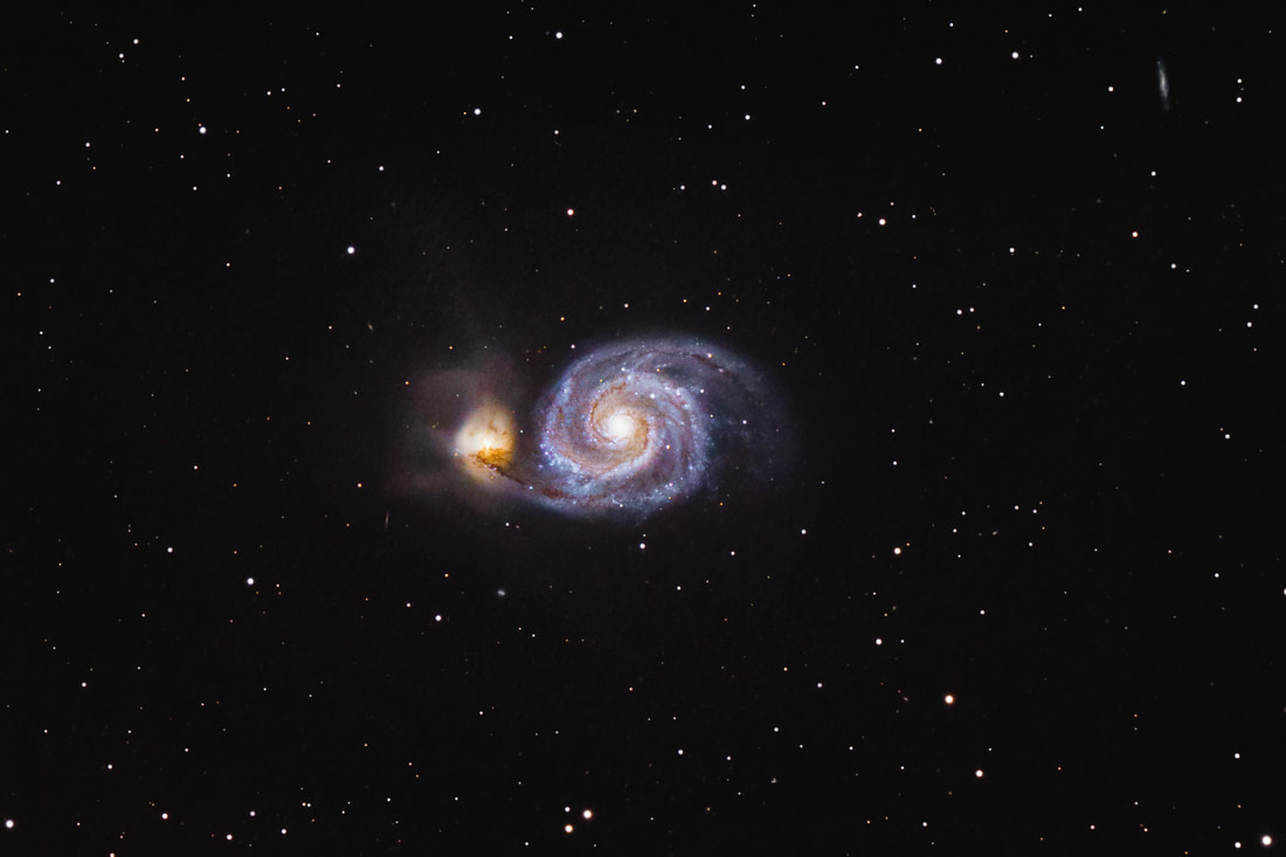 M51, the Whirlpool Galaxy, with its interacting companion galaxy